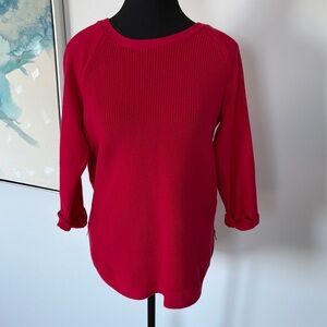 Women's 100% Cotton Red Sweater